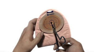 Measuring and cutting the hole in your stoma bag