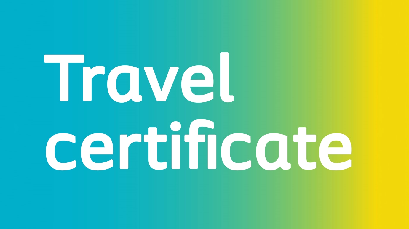 Get a travel certificate